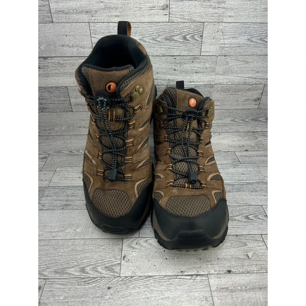 Merrell Moab 2 Mid Waterproof Hiking Boots Mens 10 Brown Suede Vibram J06051